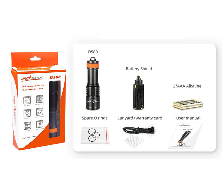 Orcatorch D580 Dive Lamp