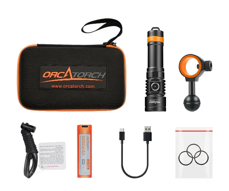 OrcaTorch D710V Diving Flashlight