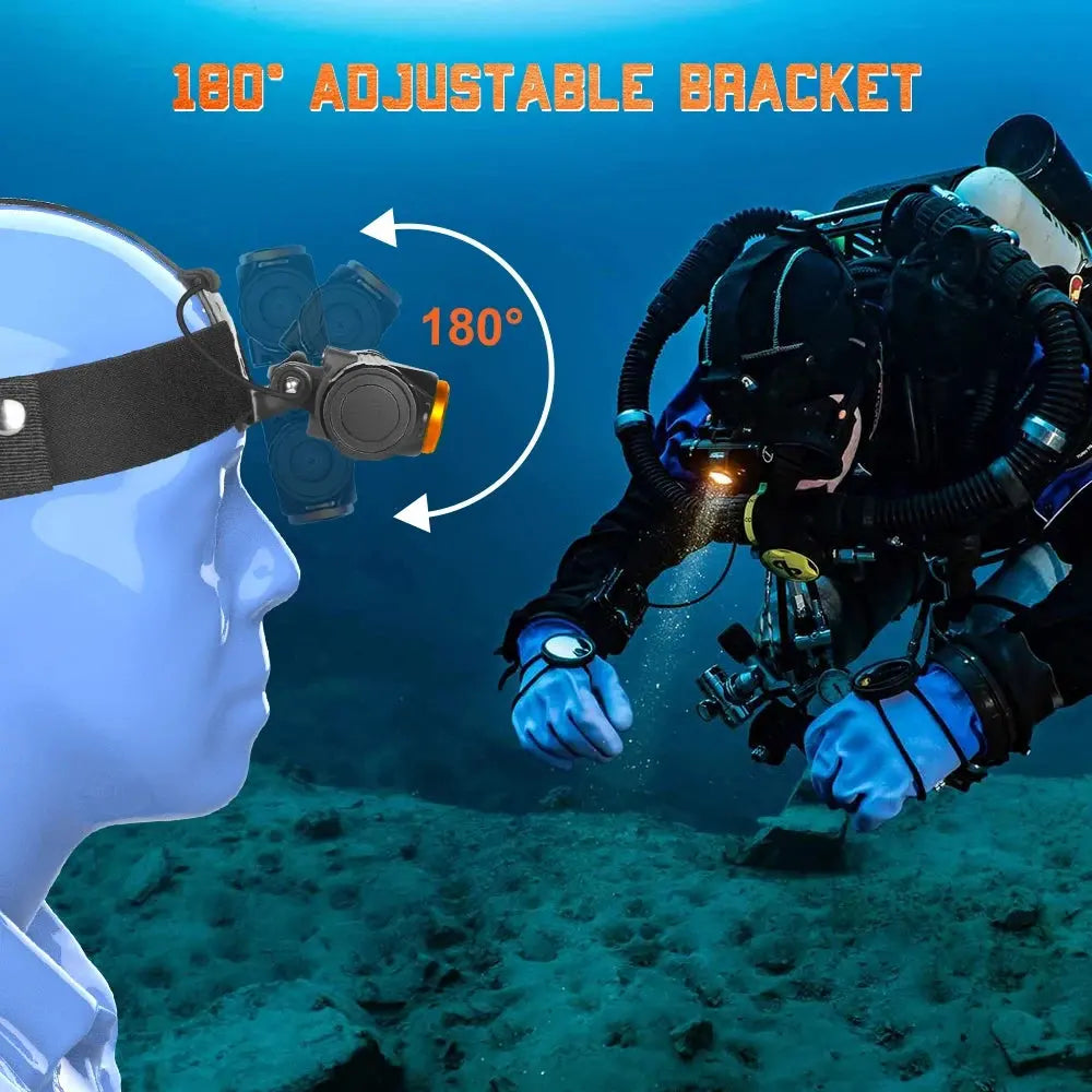 OrcaTorch Mazu TD01 Dual-Color Dive Headlamp | Max 1200 Lumens