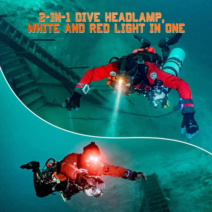 OrcaTorch Mazu TD01 Dual-Color Dive Headlamp | Max 1200 Lumens