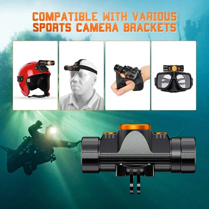 OrcaTorch Mazu TD01 Dual-Color Dive Headlamp | Max 1200 Lumens
